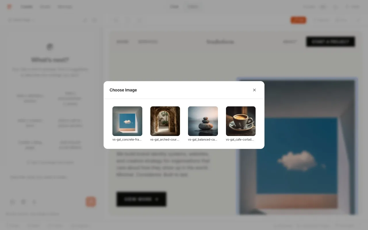 Website Builder image picker